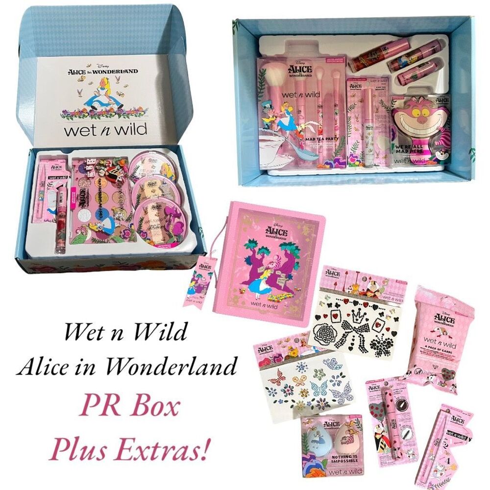 New wet n wild Alice in Wonderland Makeup Bundle Full PR Box Limited Edition